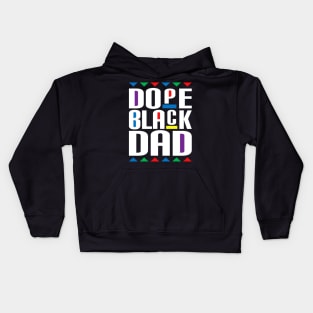 Dope Black Dad, Juneteenth African American Pride Freedom Day Kids Hoodie